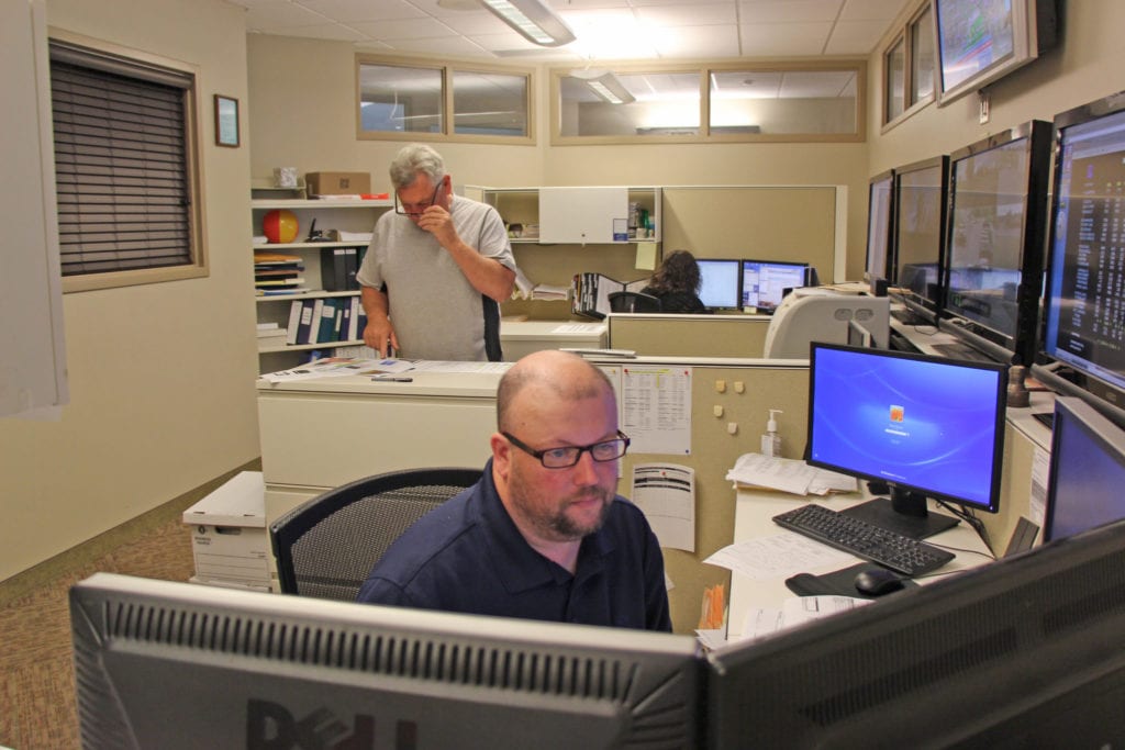 man working at a computer