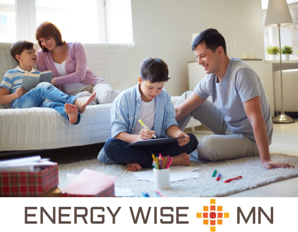 Portrait of friendly family spending leisure together at home