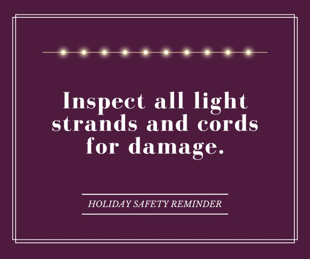 Inspect all the strands for damage 