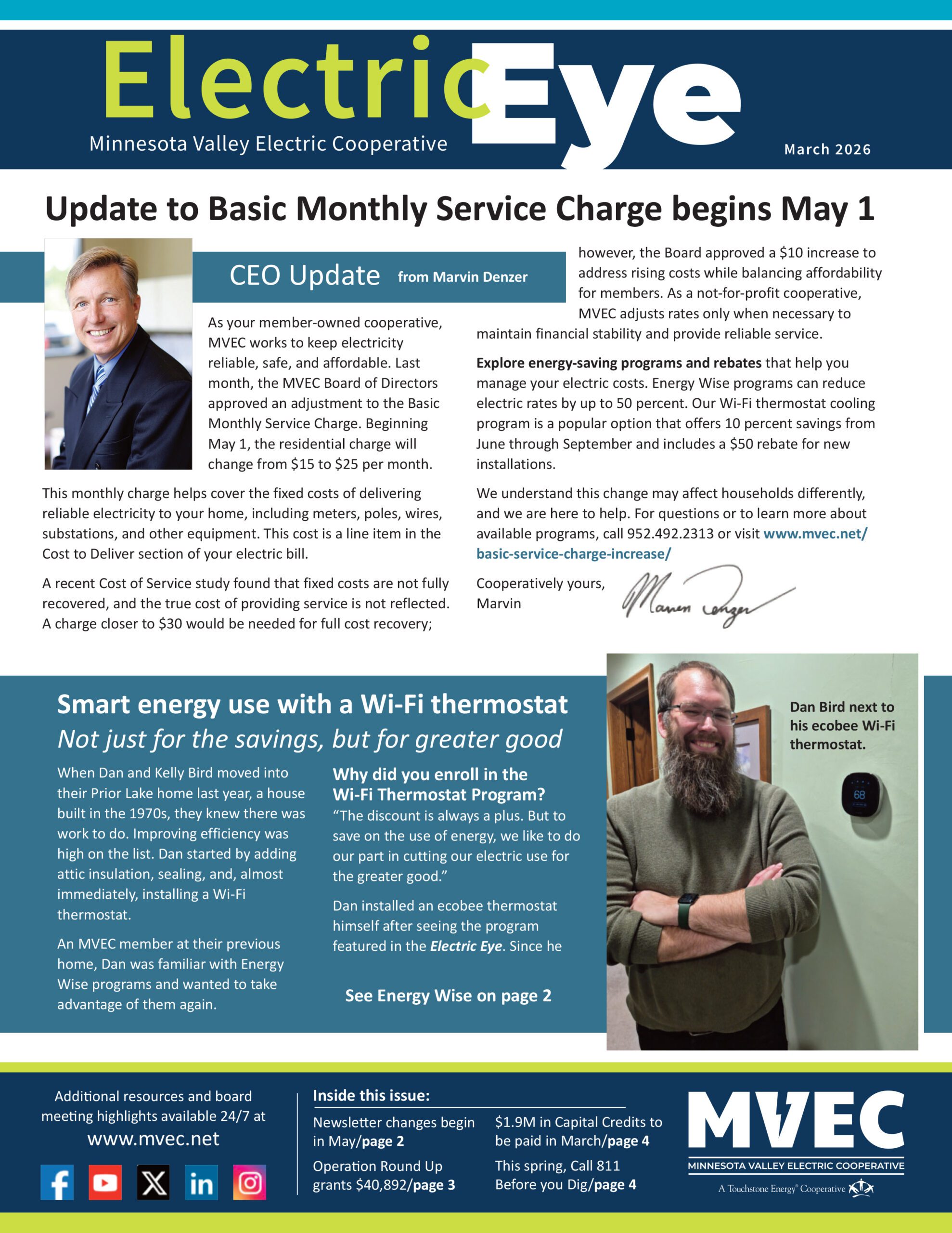 Cover image of MVEC's March newsletter